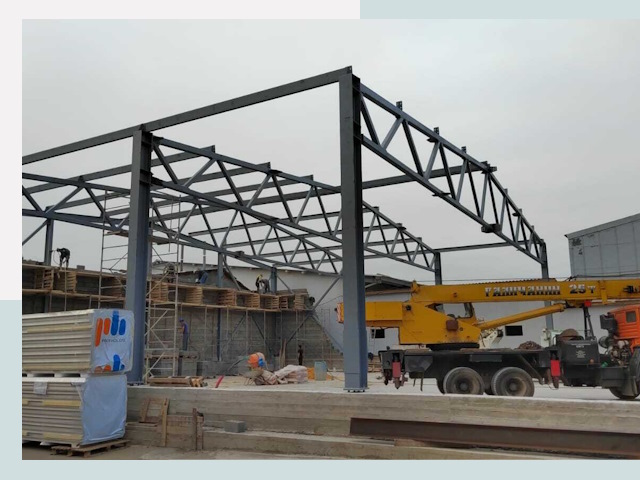 Строительство цехов в Губахе