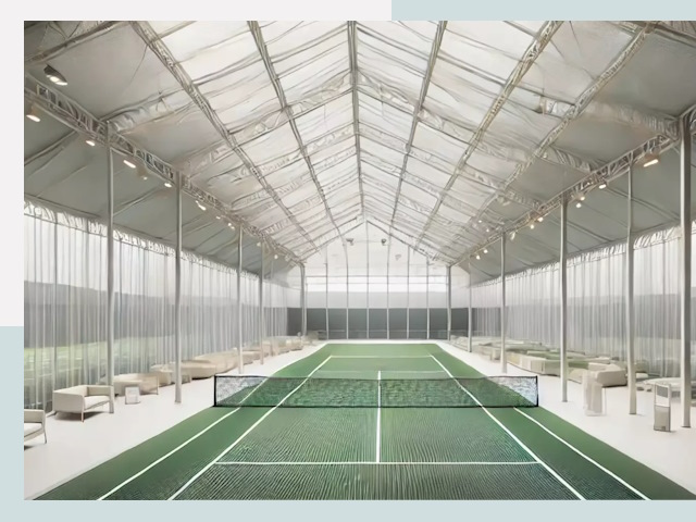 Строительство теннисных кортов в Губахе