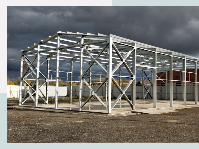 Двускатные ангары в Губаха от 622 руб. за квадрат