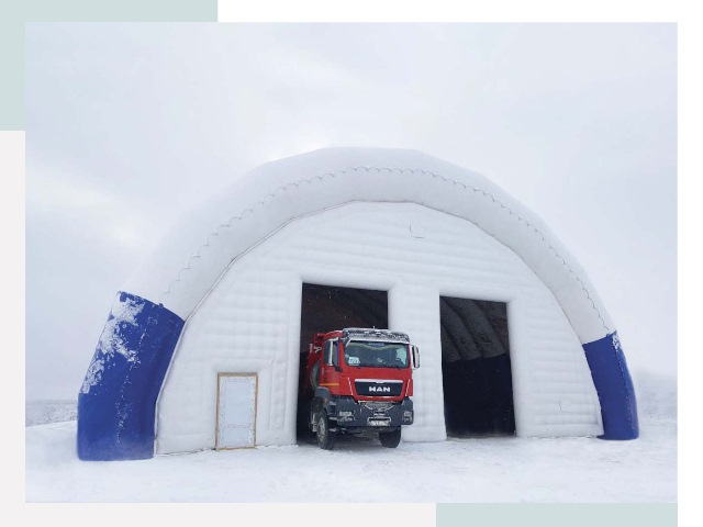 Мобильные ангары в Губахе