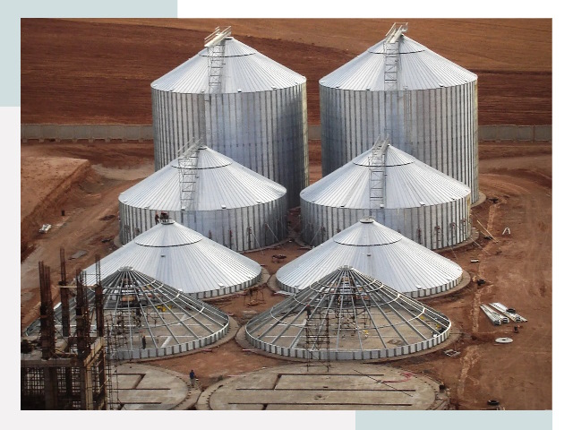 Строительство зерновых силосов в Губахе