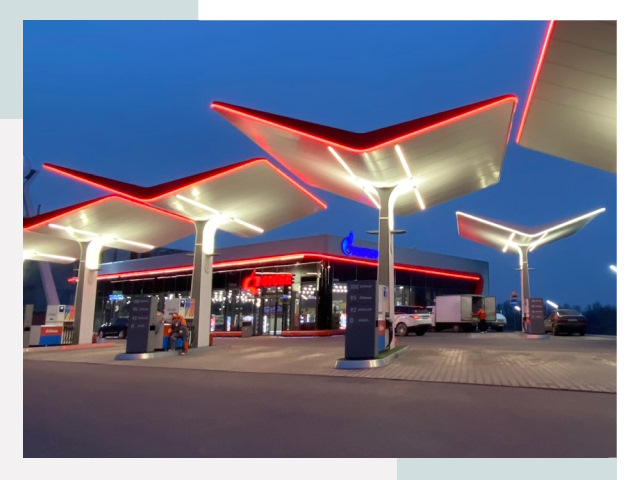 Навесы для АЗС в Губахе
