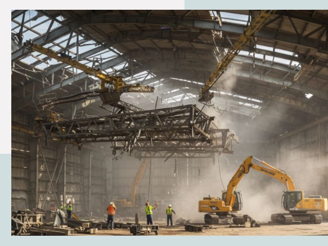 Демонтаж ангаров в Губахе от 622 руб. за м²