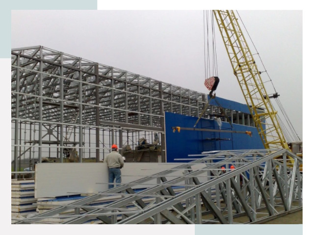 Монтаж ангаров в Губахе